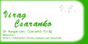 virag csaranko business card