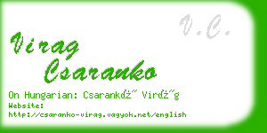 virag csaranko business card